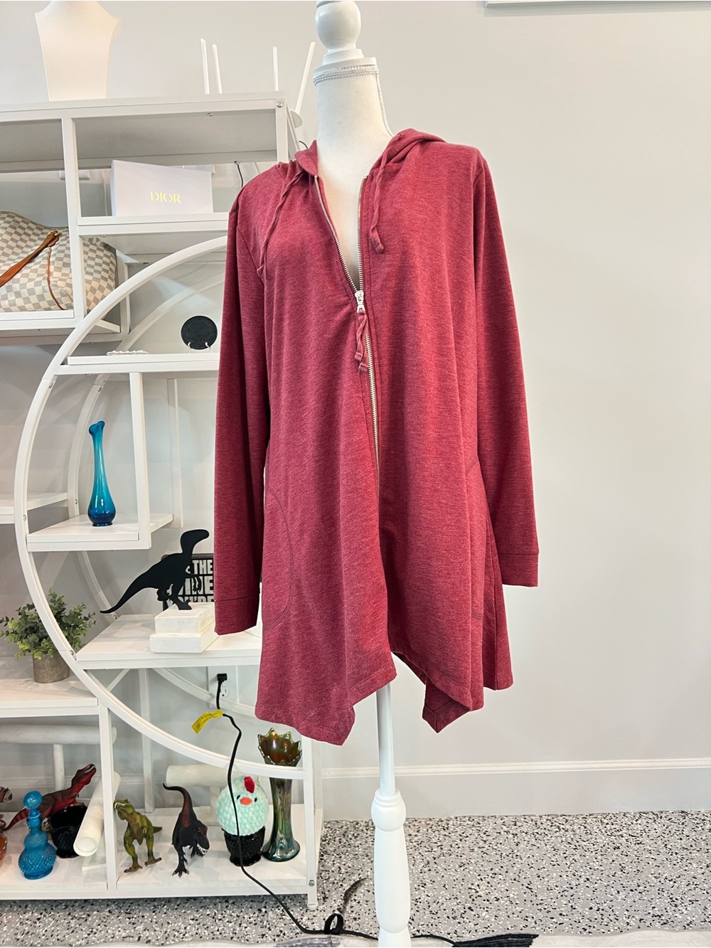 Logo Lori Goldstein Soft Rose Pink Zip Hoodie 1X - Picture 11 of 12